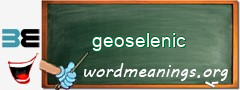 WordMeaning blackboard for geoselenic
